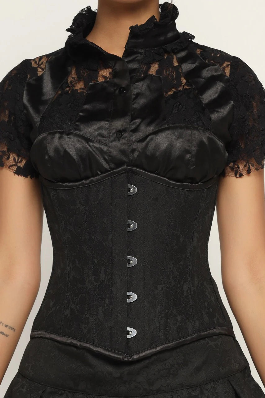 Gothic FairyStyle : High-Low Skirt with Black Brocade Corset