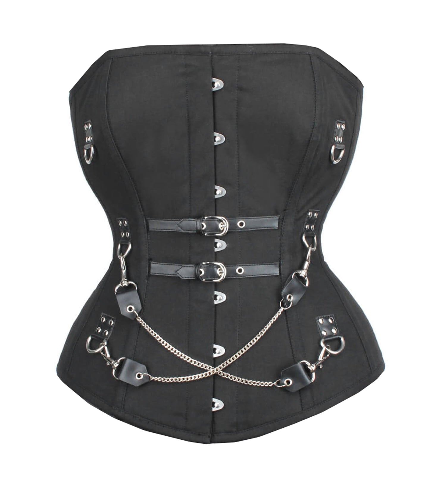 Black waist reducing overbust Corsets