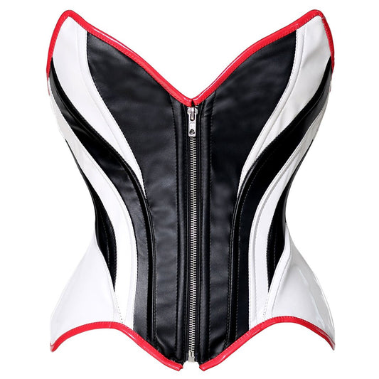 Killer Front Zip Corset Acrylic Boned - Corset Revolution