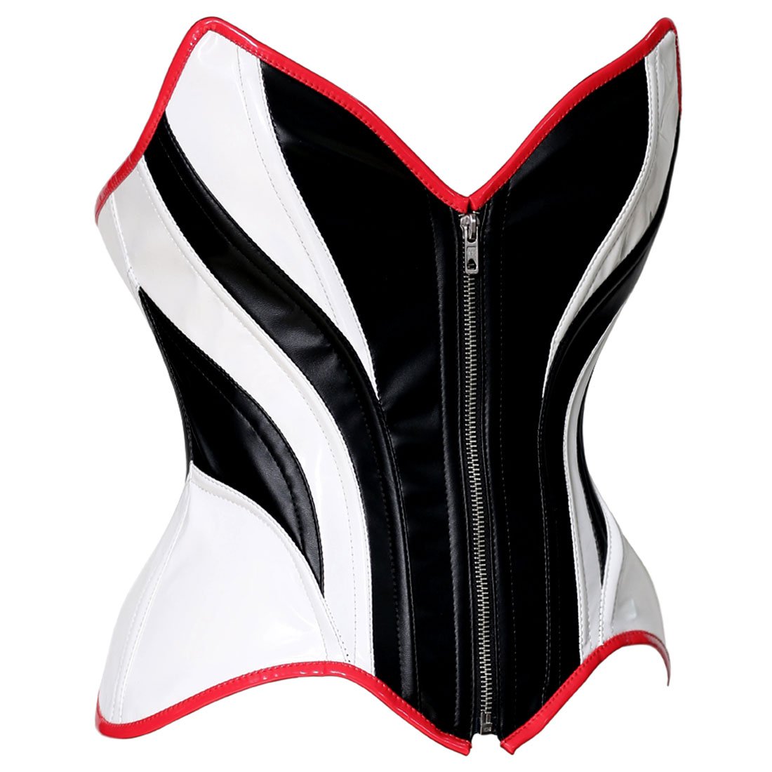 Killer Front Zip Corset Acrylic Boned - Corset Revolution