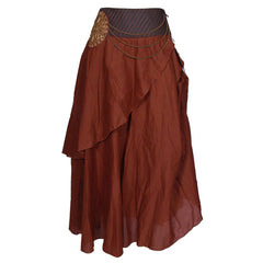 Bushman Coffee Cotton Skirt - Corset Revolution