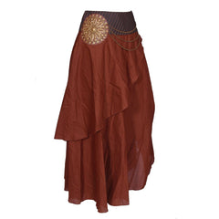 Bushman Coffee Cotton Skirt - Corset Revolution