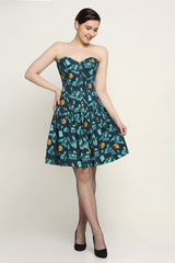 killerman printed Waist Reducing Overbust Corset Dress