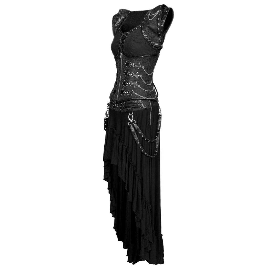 Dark Gothic Authentic Steel Boned Underbust Corset Dress - Corset Revolution