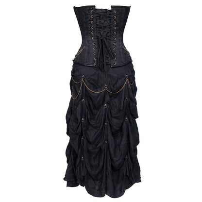 Kachina Geared Gothic Overbust Corset Dress - Corset Revolution