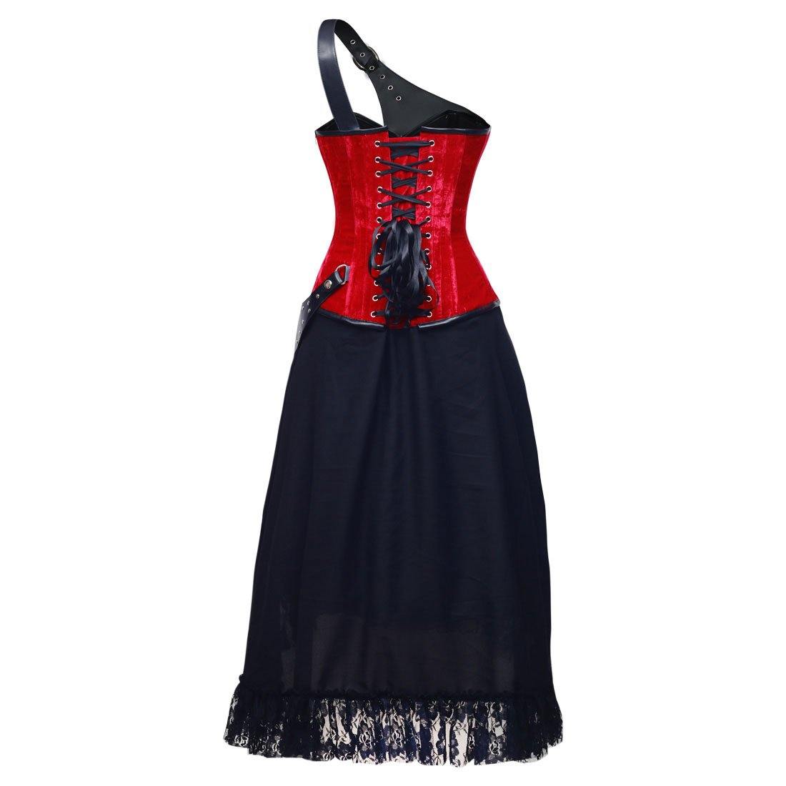 Vigne Steel Boned Gothic Corset Dress - Corset Revolution