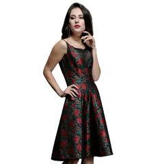 Kazia Floral V-Neck Dress - Corset Revolution