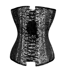 Melania Authentic Steel Boned Gothic Longlined Overbust Corset - Corset Revolution