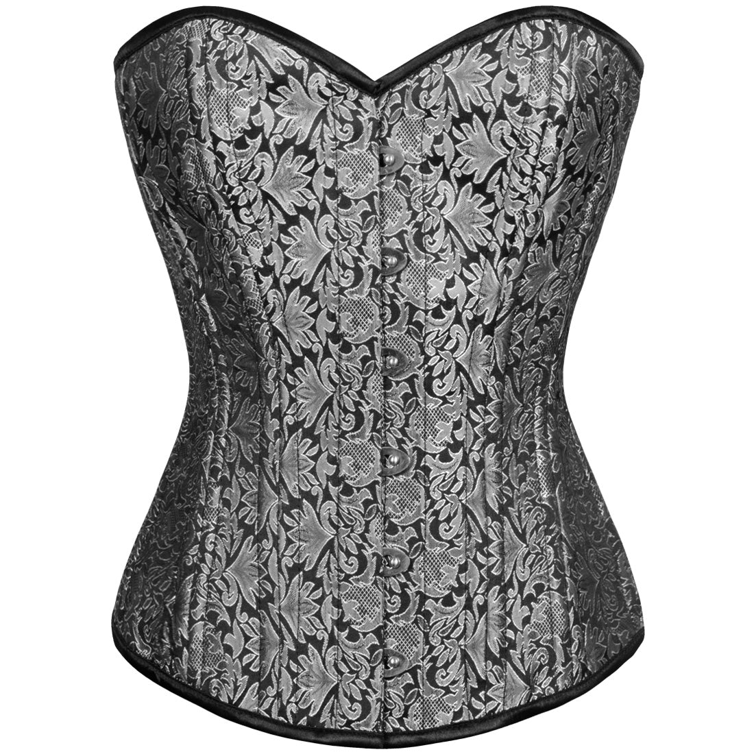 Chava Silver Sweet heart Overbust Corset - Corset Revolution