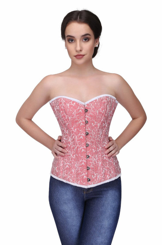 Nessa Rose Pink Sweet Heart Overbust Corset - Corset Revolution