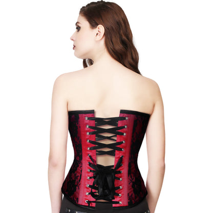 RED/BLACK GOTHIC OVERBUST CORSET