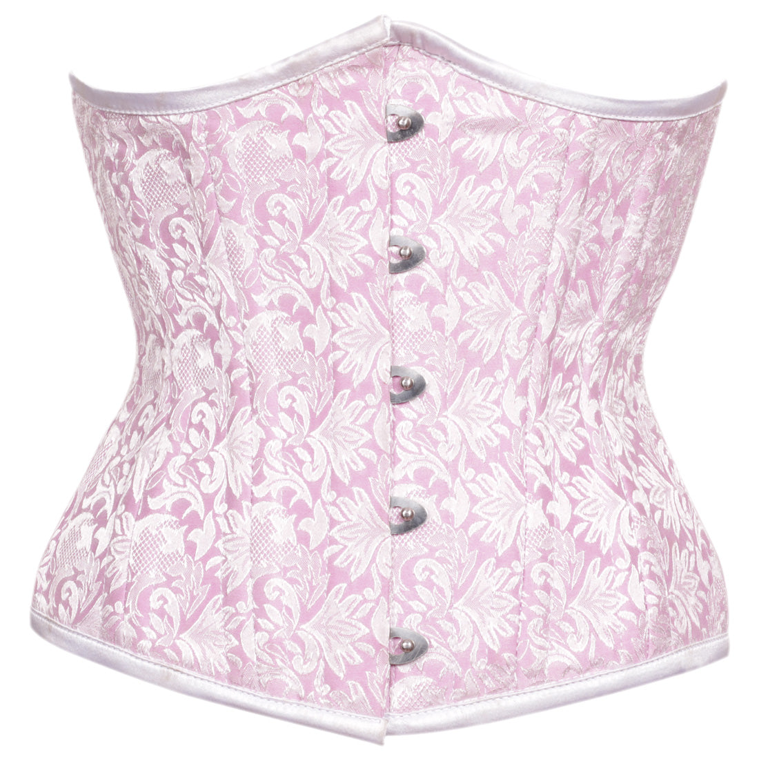 Viola Light Pink Authentic Steel Boned Waist Reducing Underbust Corset - Corset Revolution