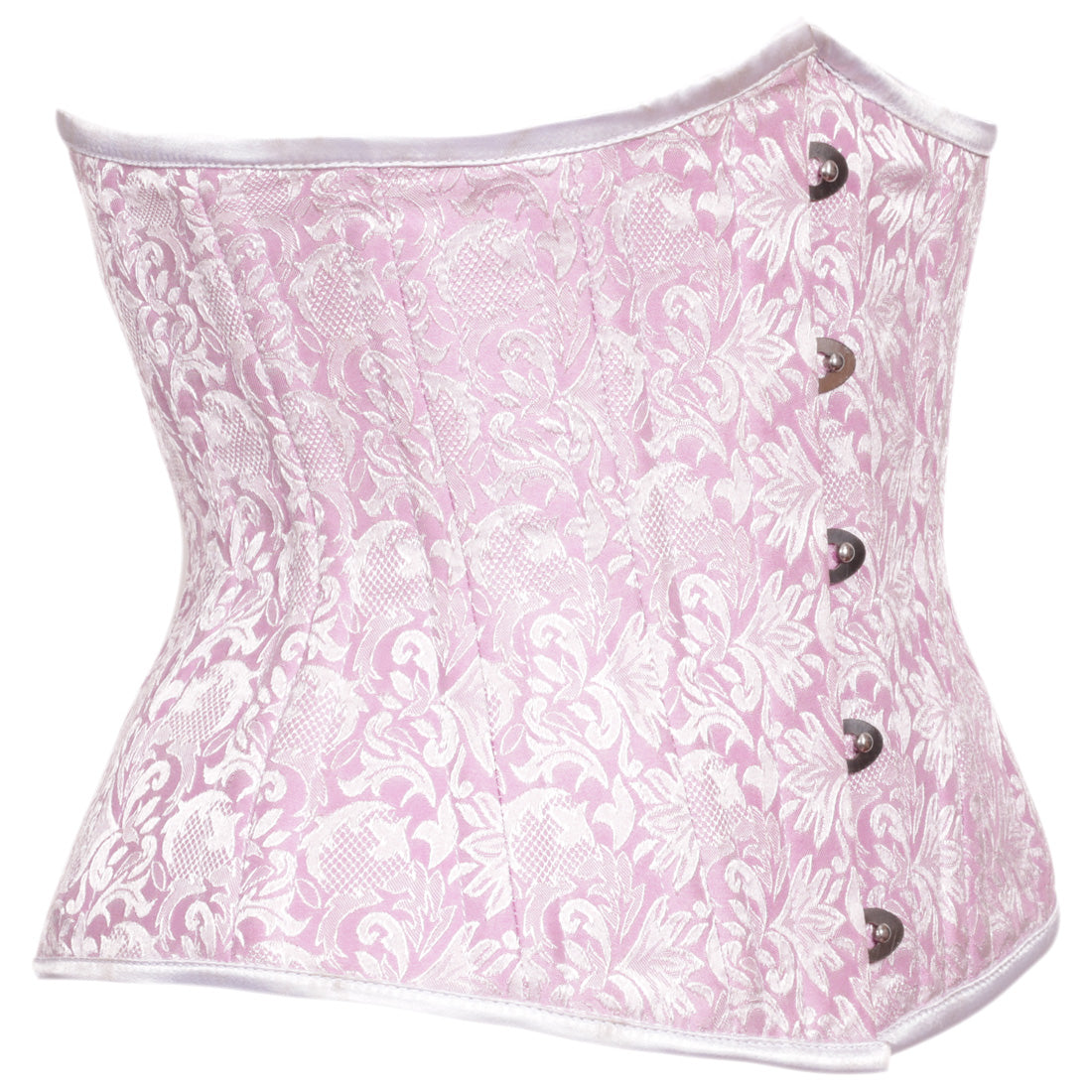 Viola Light Pink Authentic Steel Boned Waist Reducing Underbust Corset - Corset Revolution