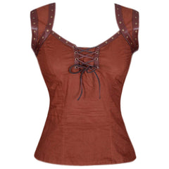 Arianna Steampunk Sleeveless Top - Corset Revolution