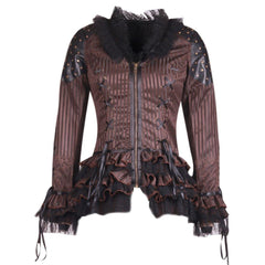 Alfreda Steampunk Stripe Jacket - Corset Revolution