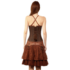 Taaveti Steampunk Authentic Steel Boned Overbust Corset Dress - Corset Revolution