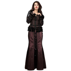 Alex Steampunk Two Piece Long Dress - Corset Revolution