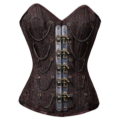 Bertram Authentic Steel Boned Steampunk Waist Training Overbust Corset - Corset Revolution