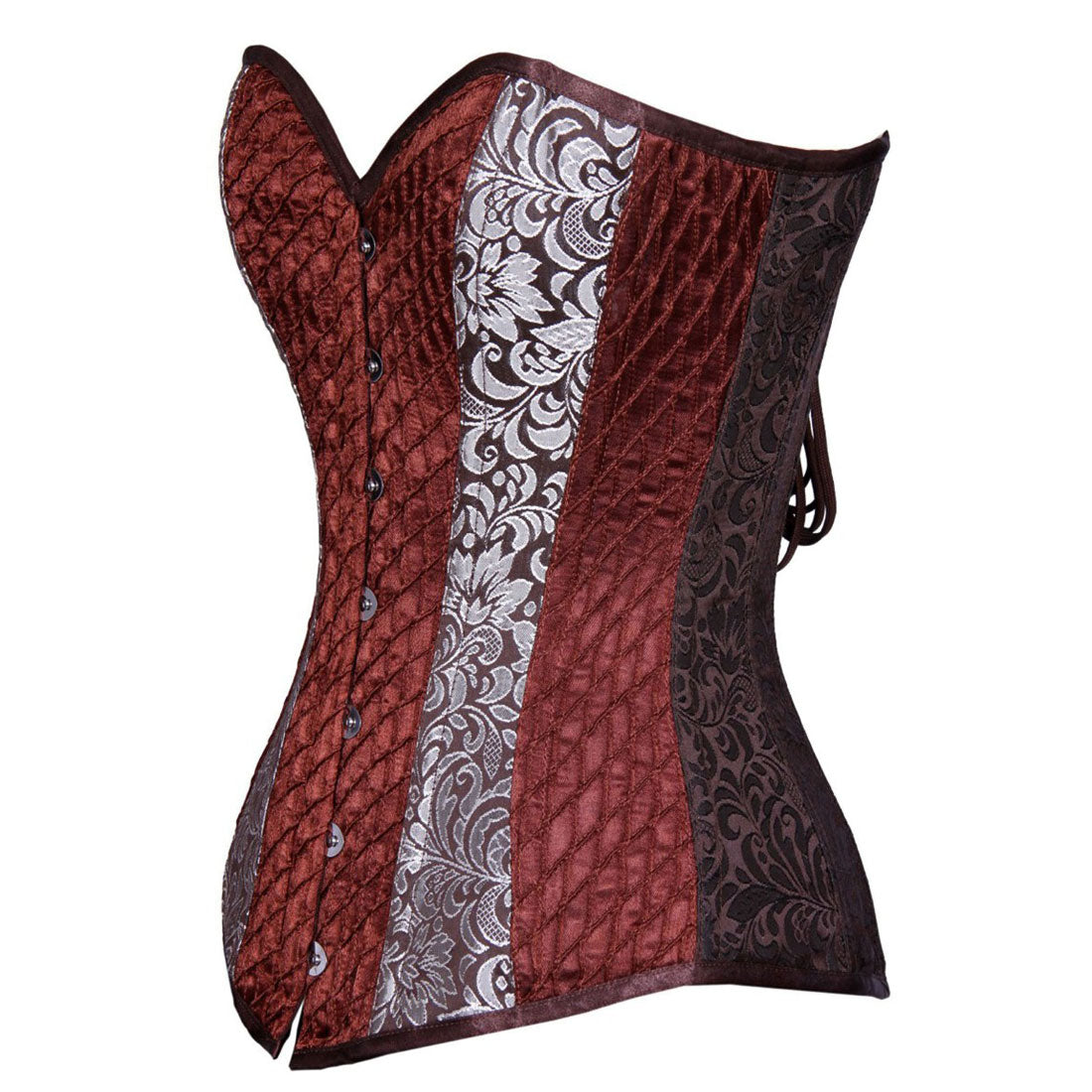 Steampunk Overbust Long Lined Corset Coffee - Corset Revolution