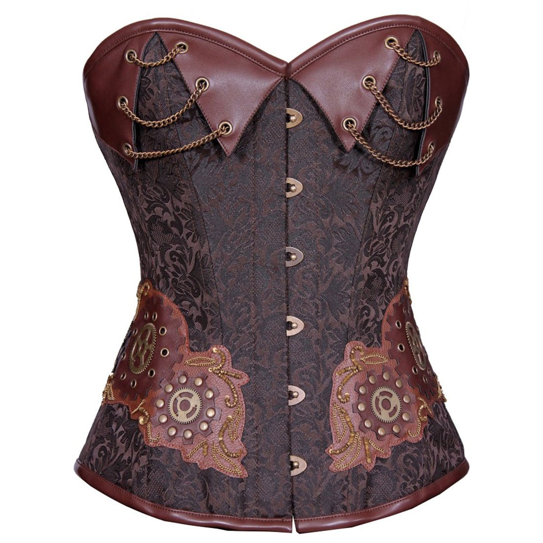 Embroideria Uno Steampunk Overbust Authentic Corset - Corset Revolution