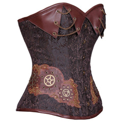 Embroideria Uno Steampunk Overbust Authentic Corset - Corset Revolution