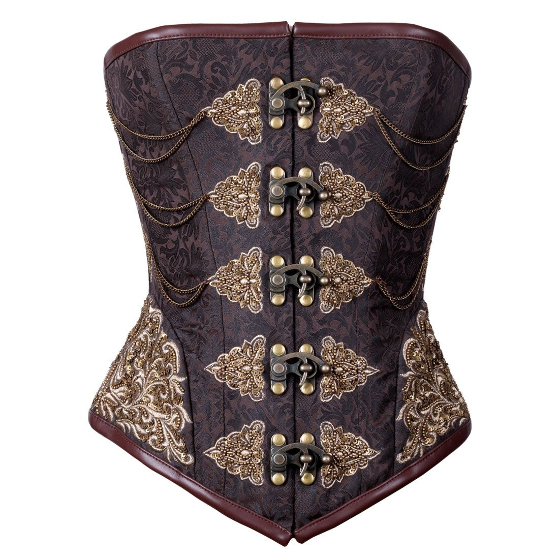 Madhavi Steampunk Authentic Steel Boned Overbust Corset - Corset Revolution