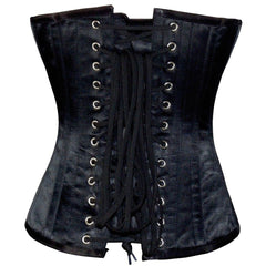 Venette Sequined Overbust Corset Silver Black - Corset Revolution