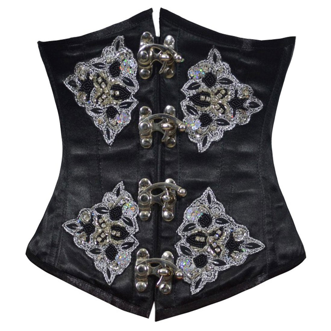 Thalia Satin Patch With C-Lock Under Bust Corset - Corset Revolution