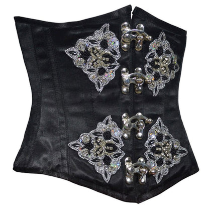 Thalia Satin Patch With C-Lock Under Bust Corset - Corset Revolution