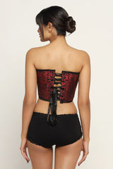 Black Red Corset Top