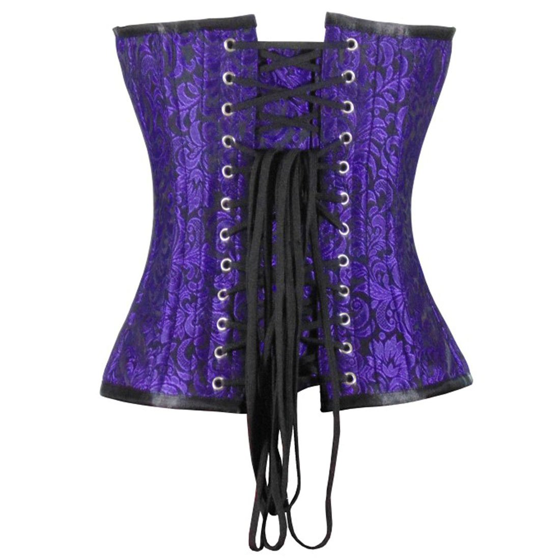 Urania Authentic Overbust Corset Black Purple - Corset Revolution