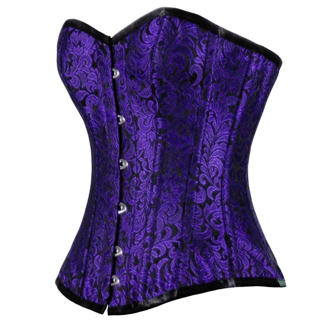 Urania Authentic Overbust Corset Black Purple - Corset Revolution