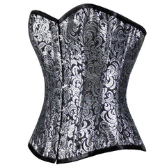 Urania Authentic Overbust Corset Black Silver - Corset Revolution