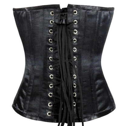 Quintella Black White Authentic Overbust Corset - Corset Revolution