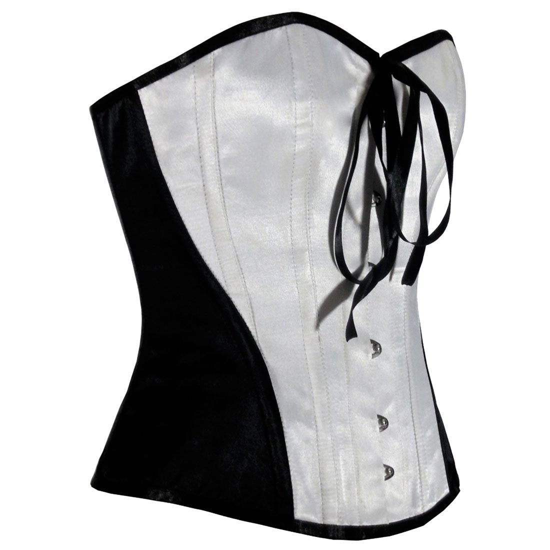 Quintella Black White Authentic Overbust Corset - Corset Revolution