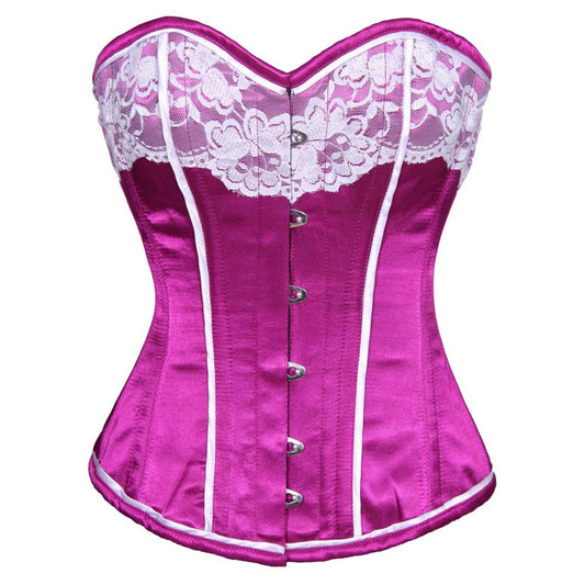 Madge Victorian Magenta Authentic Overbust Corset - Corset Revolution