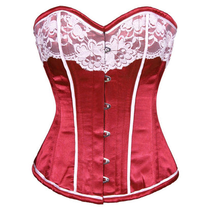 Madge Victorian Magenta Authentic Overbust Corset - Corset Revolution