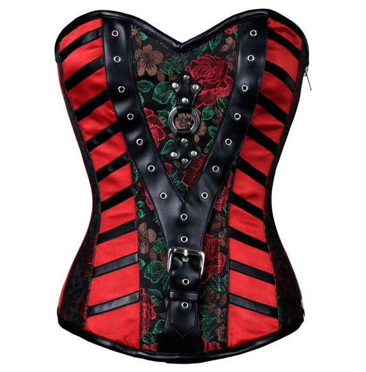 Zorina Waist Reducing Authentic Steel Boned Overbust Corset - Corset Revolution