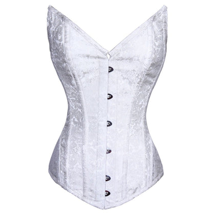 Edwina Authentic Steel Boned Long Lined Overbust Corset - Corset Revolution