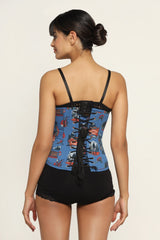 Halloween printed waist reducing underbust corset