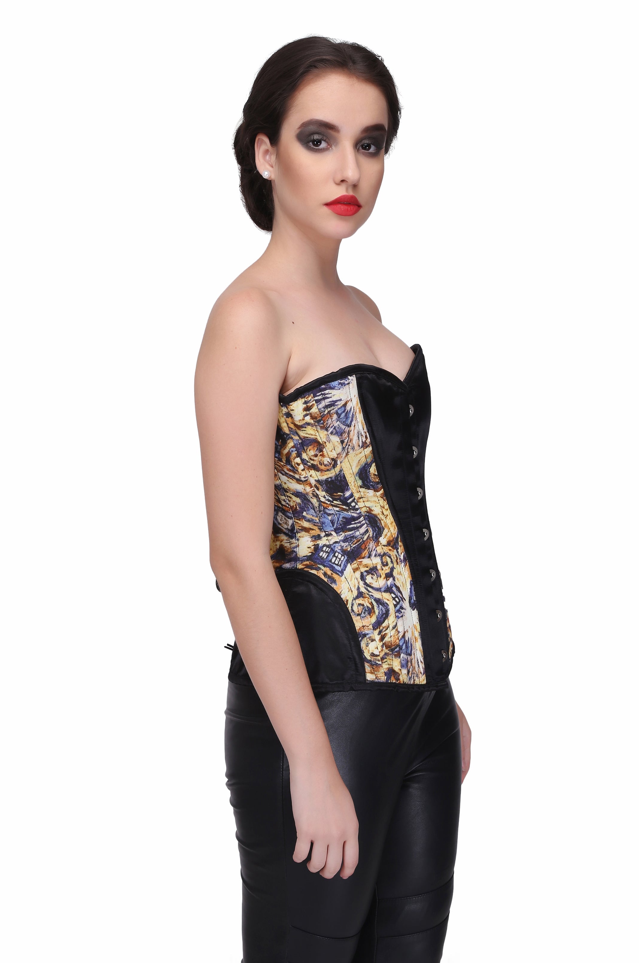 Gothic print over bust corset - Corset Revolution