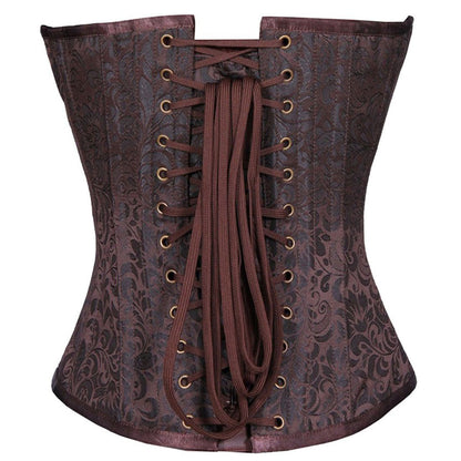 Steampunk Overbust Corset Coffee